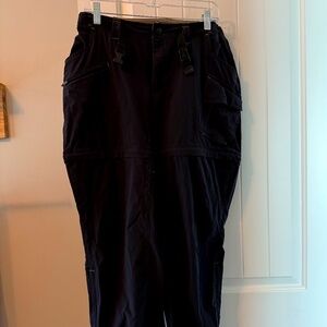 REI Convertible Pants Women 12 Petite UPF 50+ Zip Off Cargo Hiking Outdoor P13